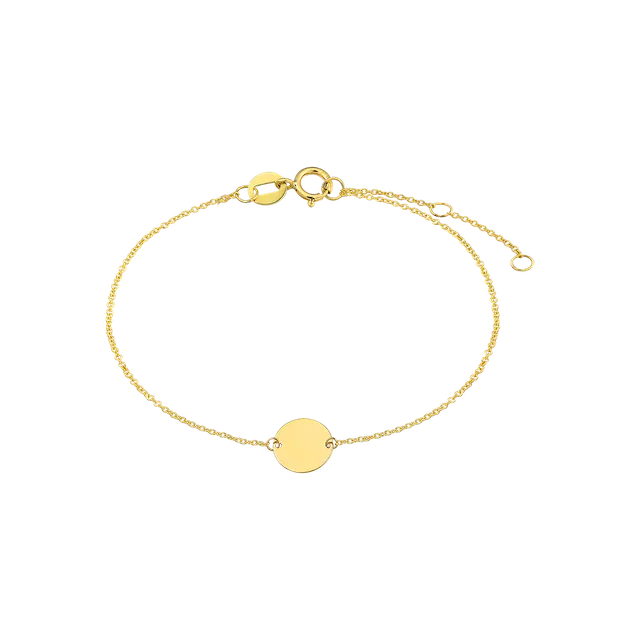 xenox-fine-gravur-armband-585-gelbgold-mit-ovalem-pl-ttchen-zum-gravieren image 1