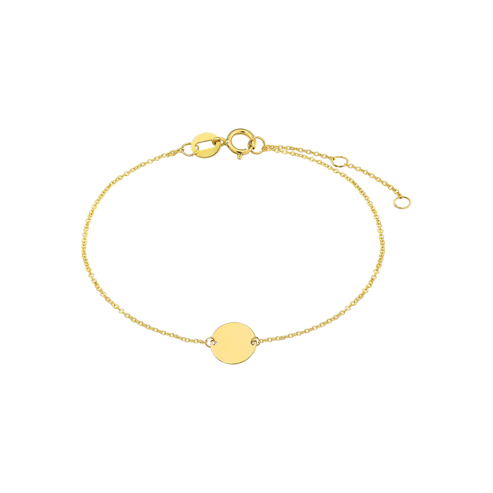 xenox-fine-gravur-armband-585-gelbgold-mit-ovalem-pl-ttchen-zum-gravieren image 1