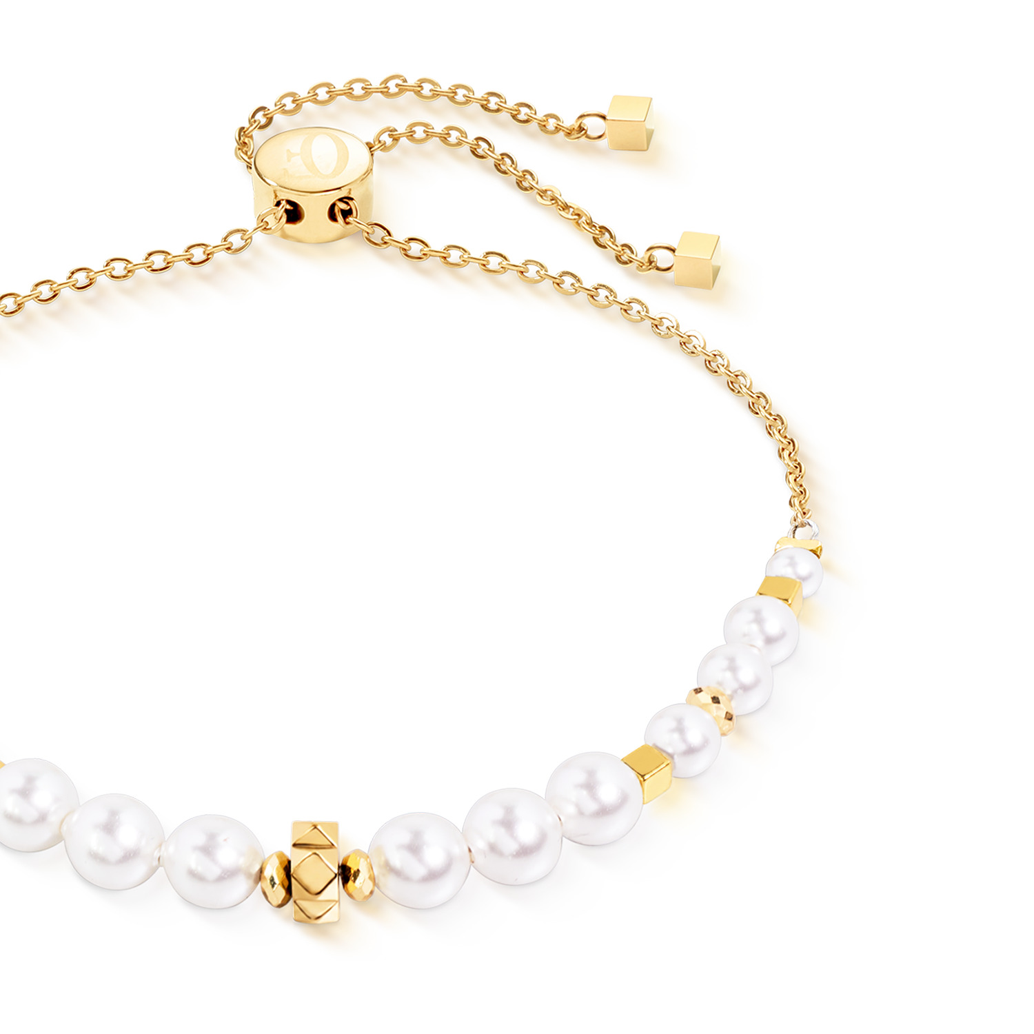 coeur-de-lion-armband-slider-pearl-spike-gold-14-bis-22-cm image 2