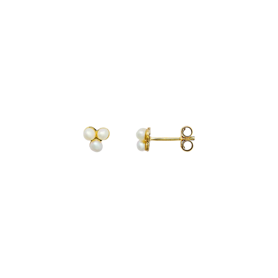 xenox-fine-perlen-ohrringe-585-gelbgold-mit-drei-s-wasserperlen image 1