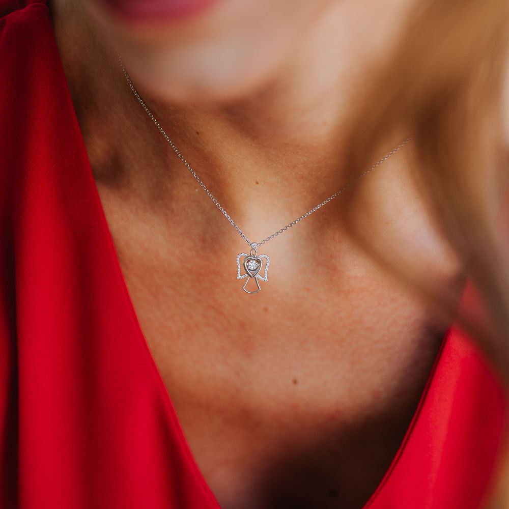 julie-julsen-dancing-stone-halskette-engel-32-zirkonia-sterling-silber-925 image 2