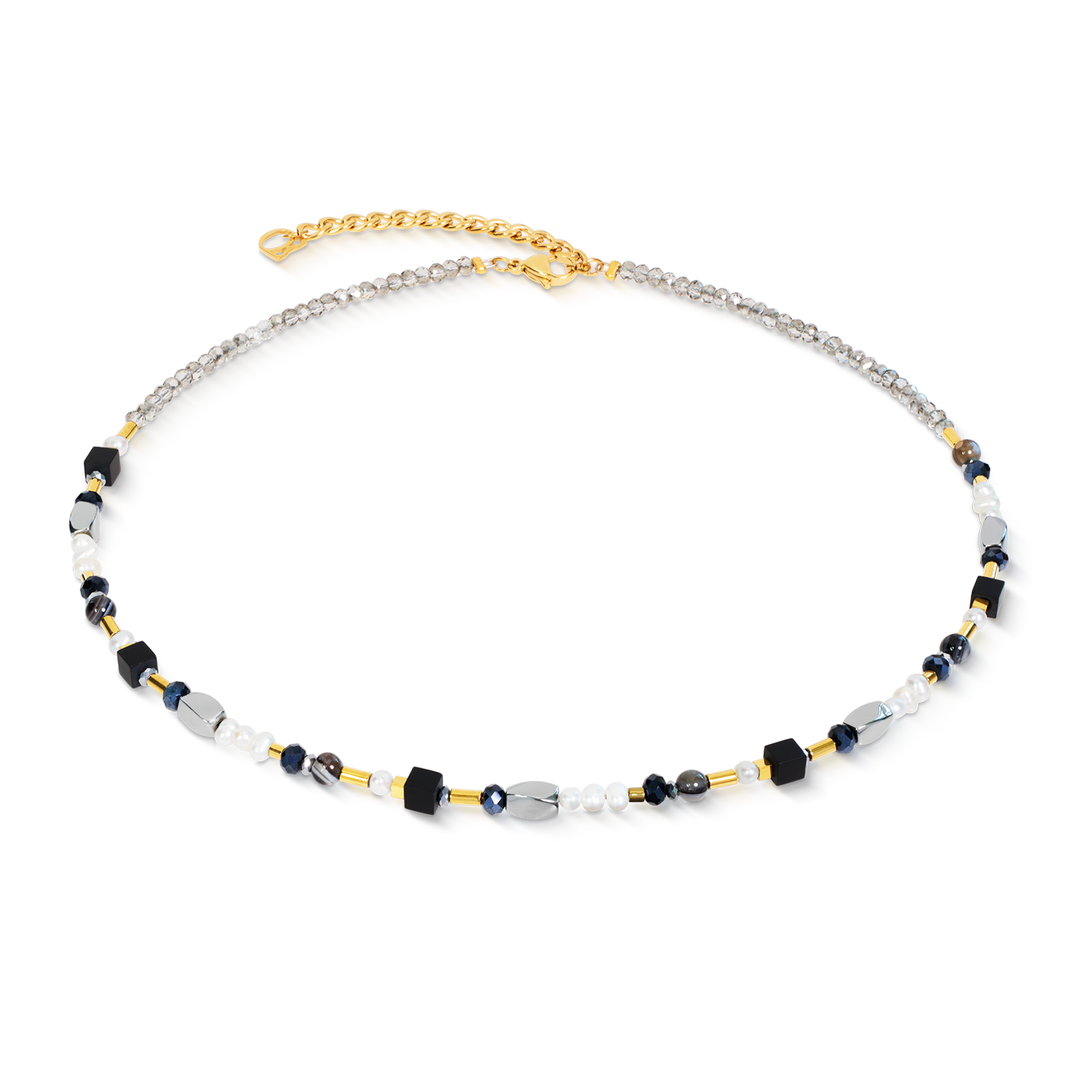 coeur-de-lion-mosaic-night-halskette-gold-schwarz-42cm image 1