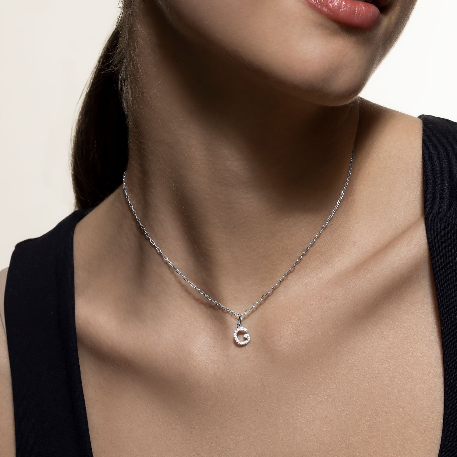 xenox-g-letter-charm-anh-nger-925-sterlingsilber-18k-vergoldet-mit-zirkonia image 4