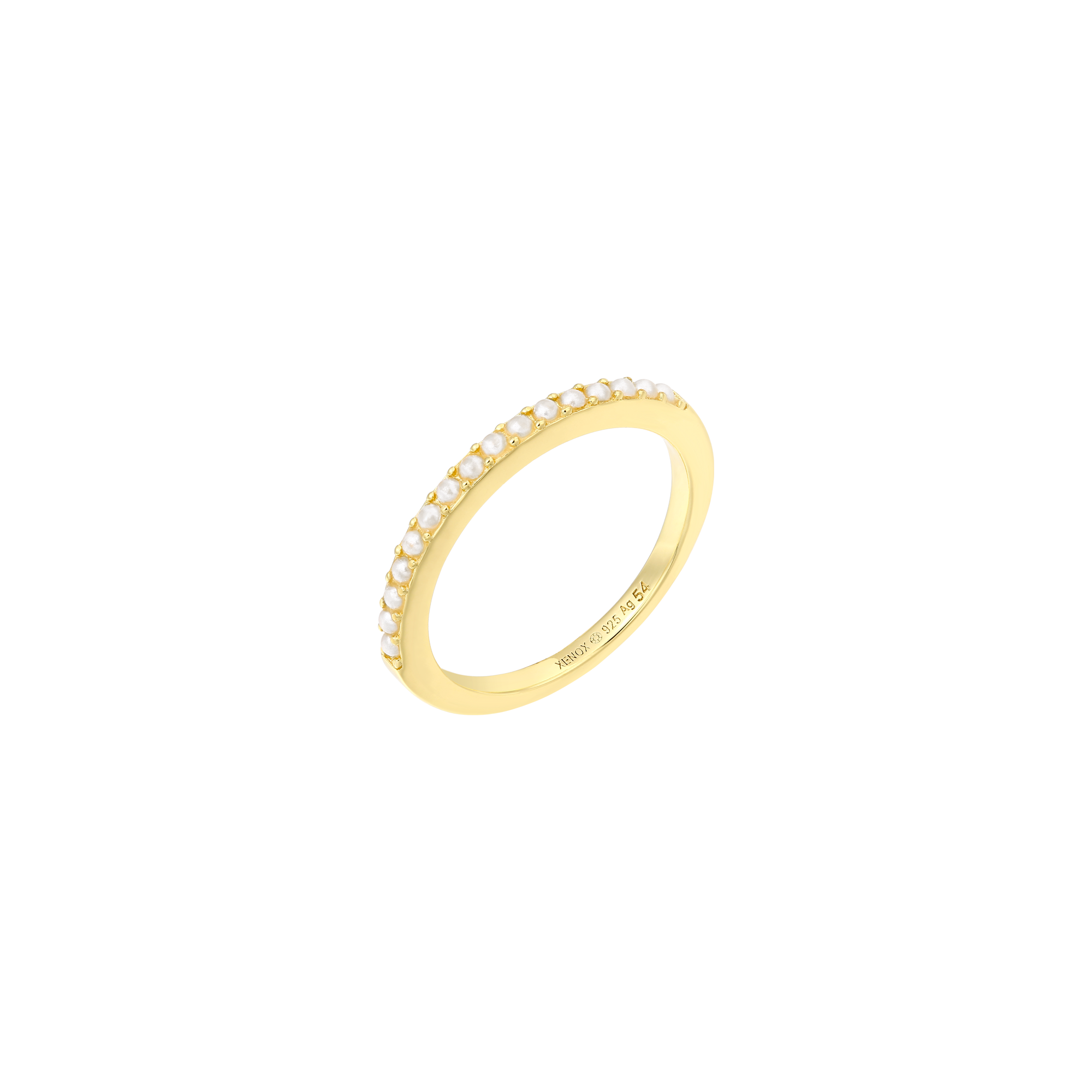 xenox-grace-ring-925-sterlingsilber-rhodiniert-mit-kunstperlen image 2