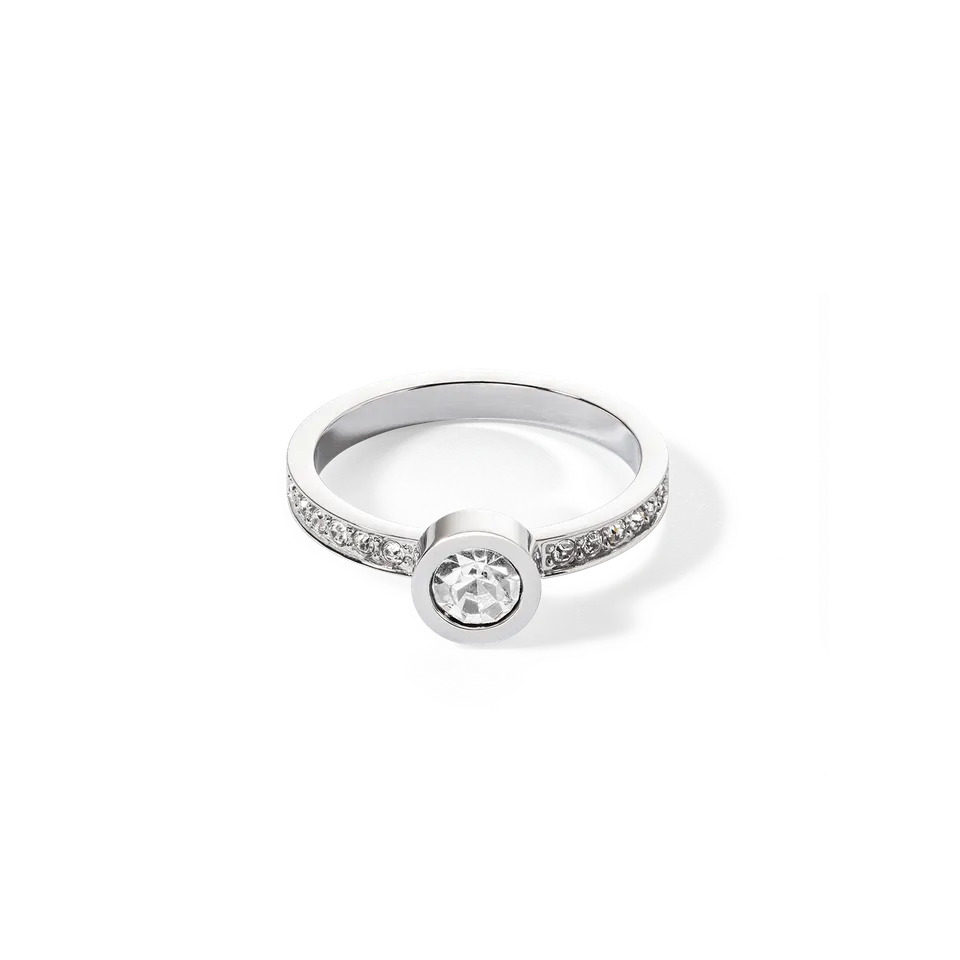 coeur-de-lion-sparkling-dots-ring-silber-kristall image 1