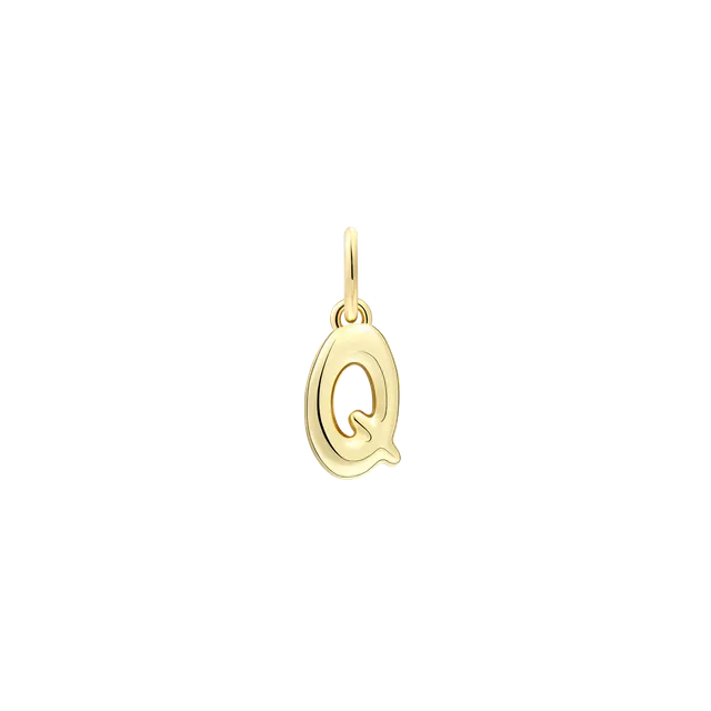 xenox-q-letter-bold-charm-925-sterlingsilber-18k-vergoldung image 1