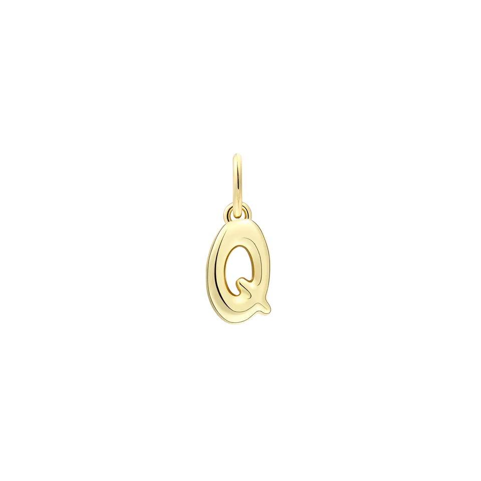 xenox-q-letter-bold-charm-925-sterlingsilber-18k-vergoldung image 1
