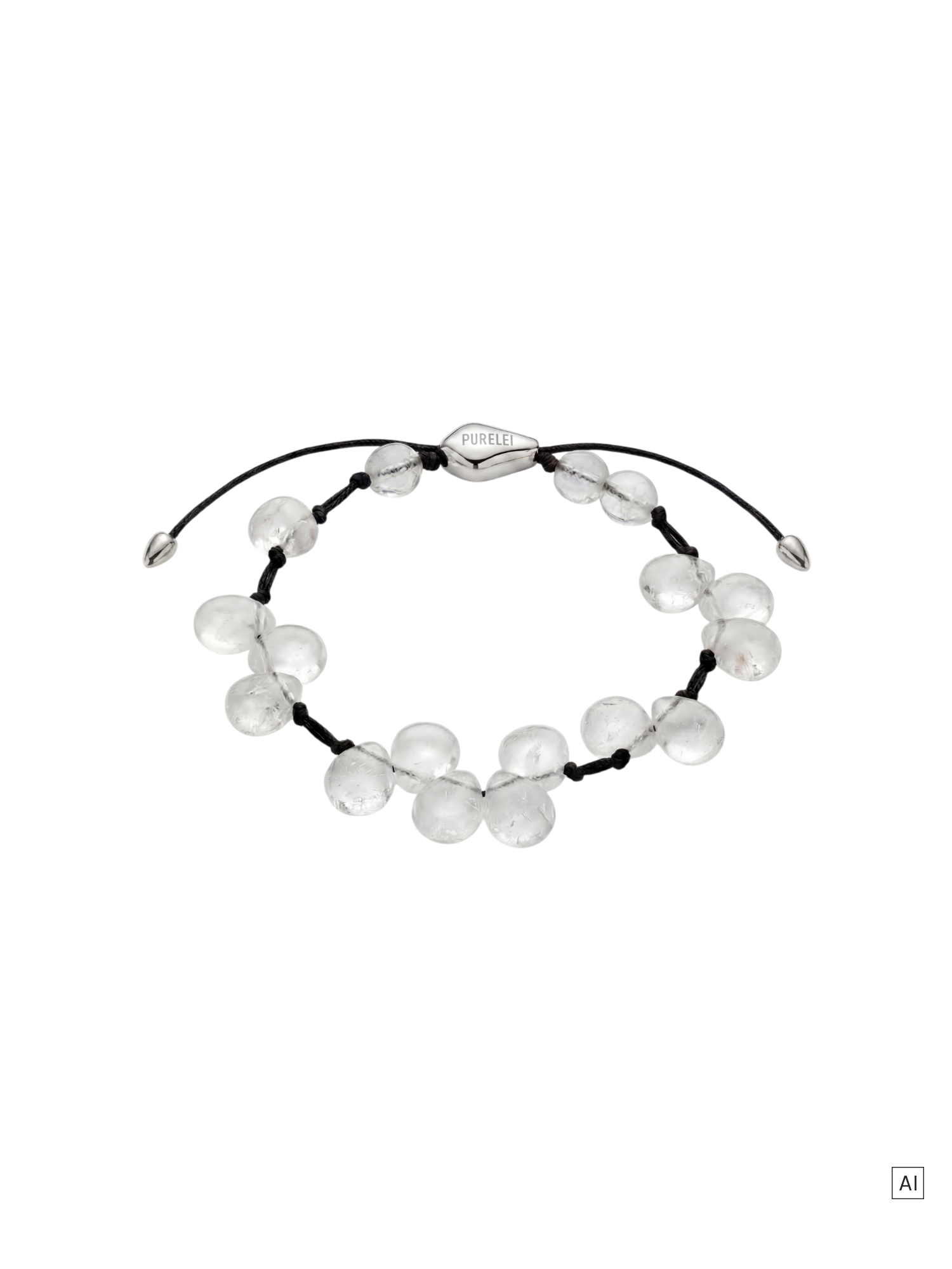 purelei-clarity-armband-bergkristall-perlen-mit-schwarzem-band image 5