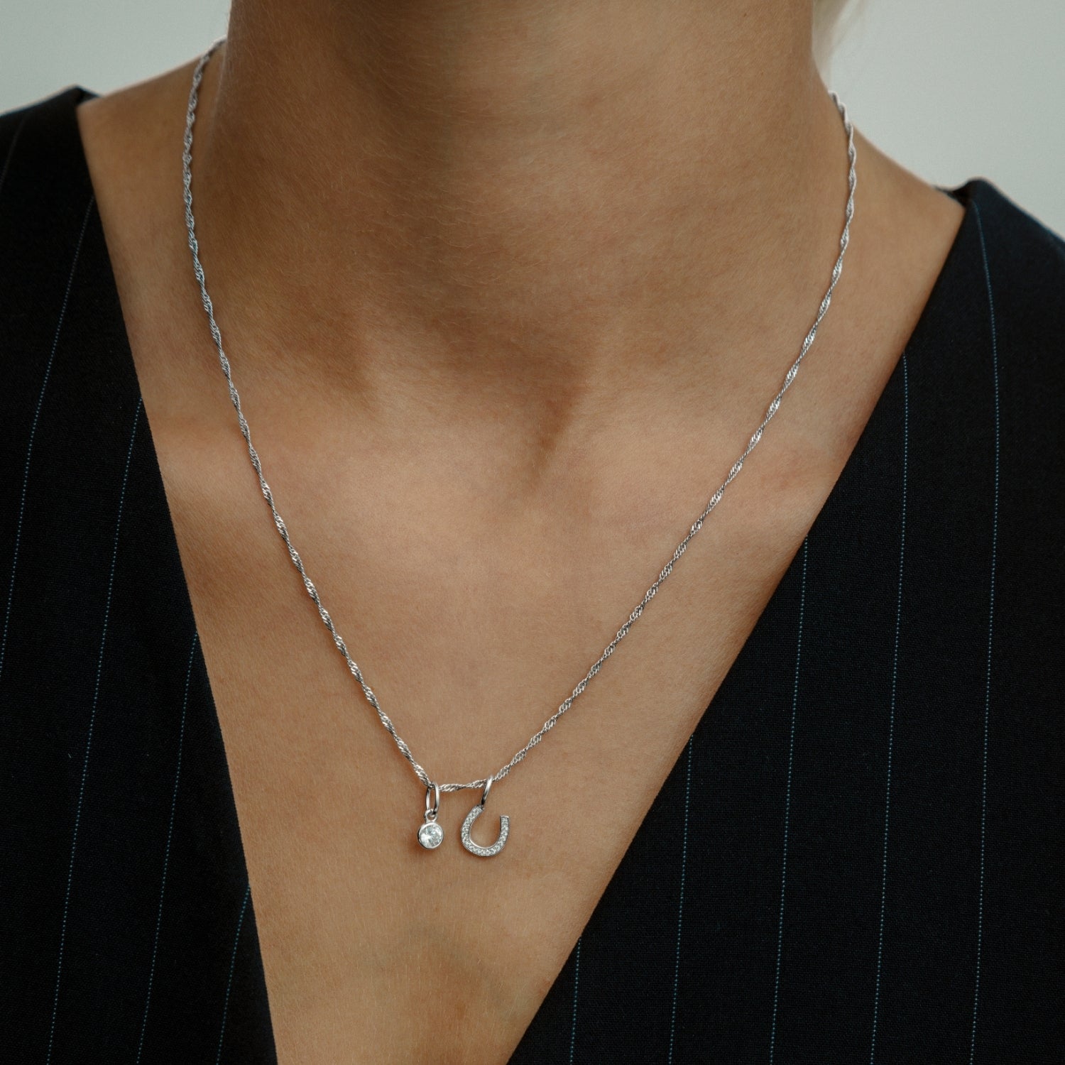 xenox-hufeisen-charm-925-sterlingsilber-rhodiniert-mit-zirkonia image 5