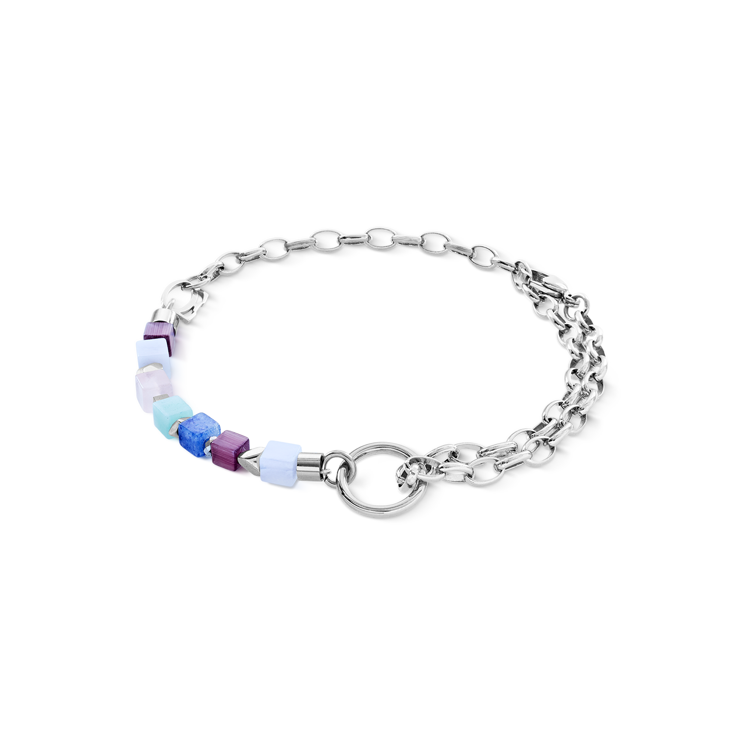 coeur-de-lion-armband-cube-mosaic-lumina-silber-multicolor image 1