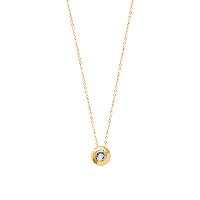 xenox-fine-zarge-midi-bold-halskette-585-gelbgold-4-mm-zirkonia image 1