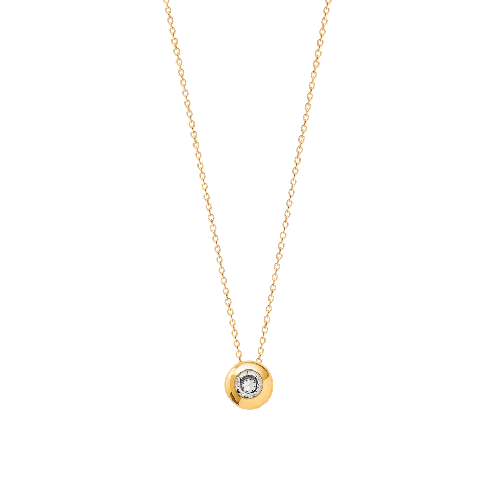 xenox-fine-zarge-midi-bold-halskette-585-gelbgold-4-mm-zirkonia image 1