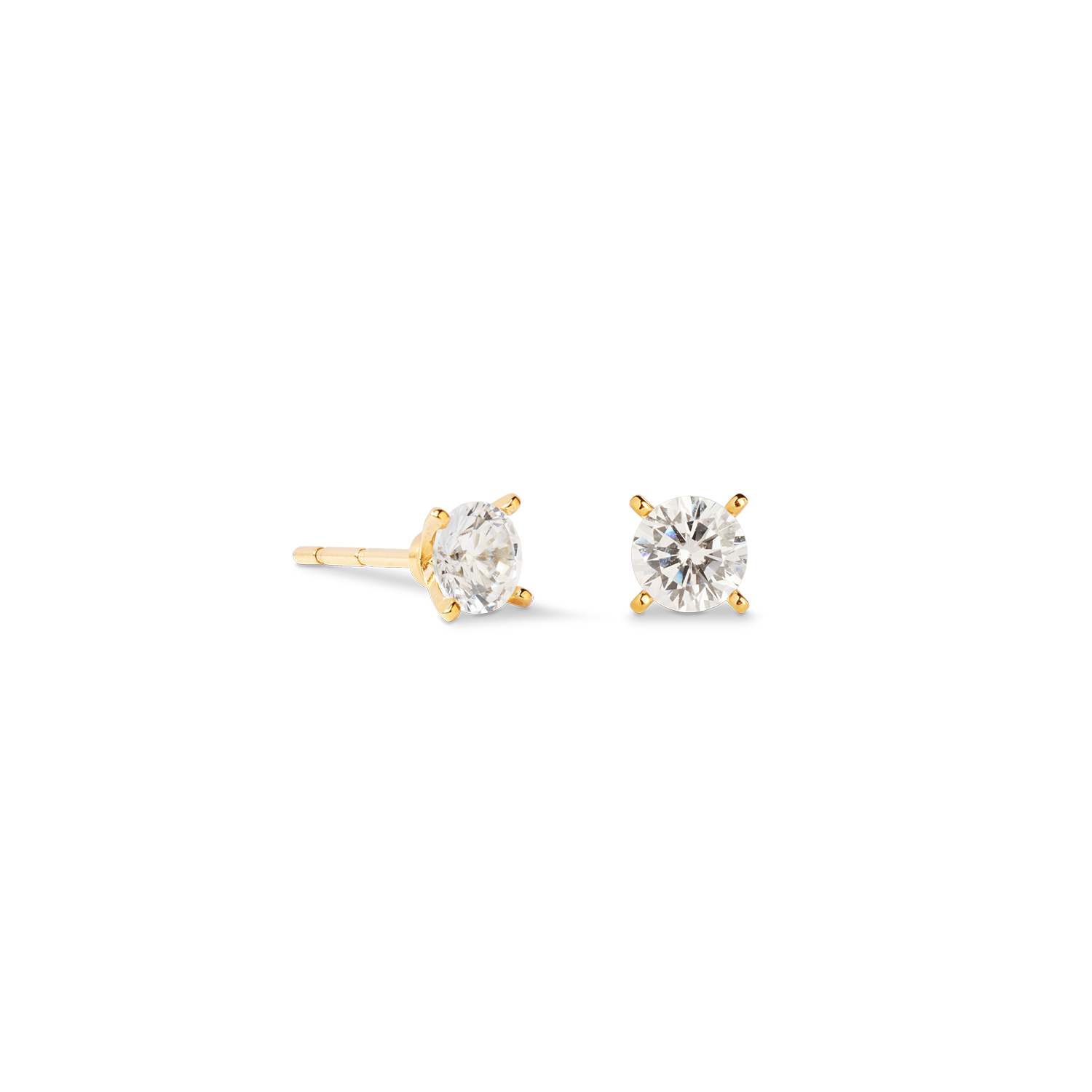 coeur-de-lion-glam-dot-ohrstecker-5-mm-gold-kristall image 1