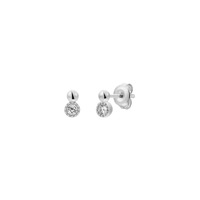 xenox-pure-essentials-ohrringe-925-sterlingsilber-rhodiniert-mit-zirkonia-einzel image 1