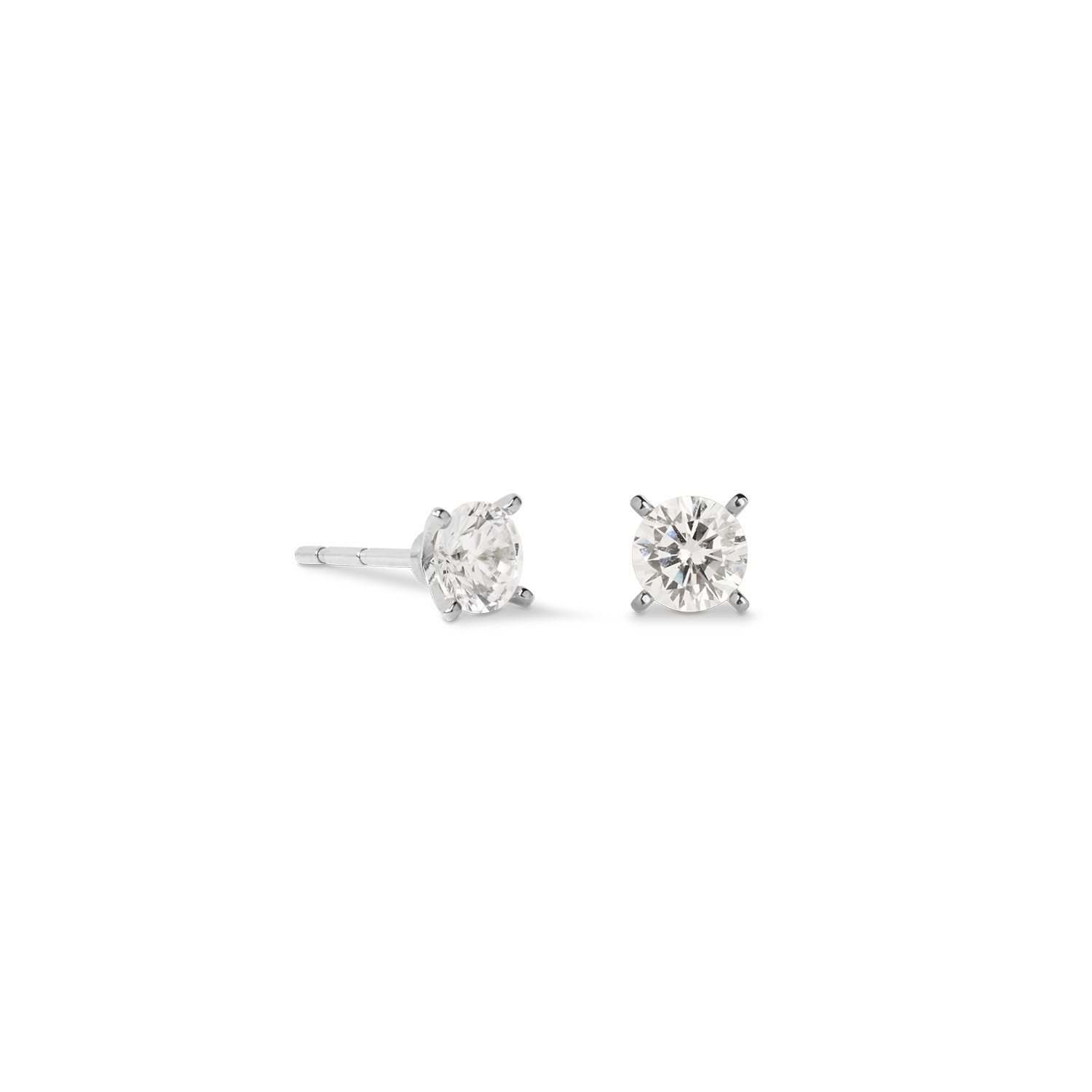 coeur-de-lion-glam-dot-ohrstecker-5-mm-silber-kristall image 1