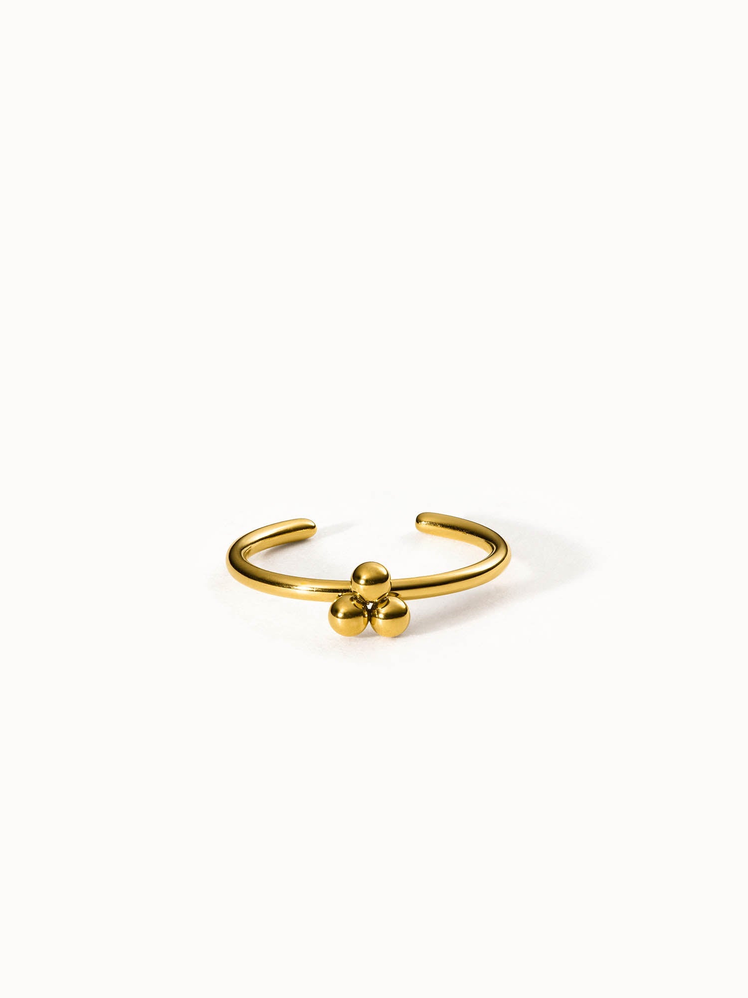 purelei-seed-ring-verstellbarer-edelstahl-ring-mit-3-kugeln-in-gold-ros-gold-sil image 1