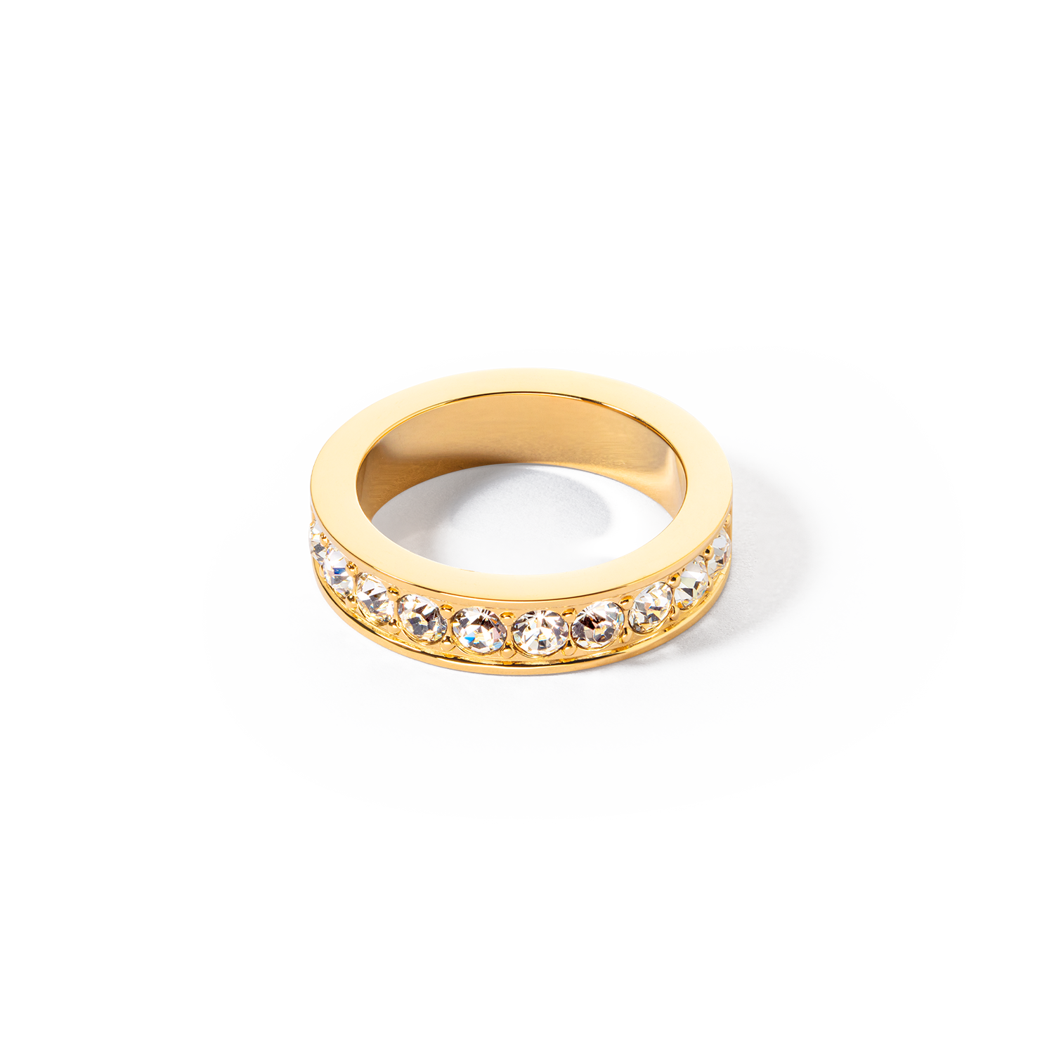 coeur-de-lion-ring-edelstahl-kristalle-gold-kristall image 1