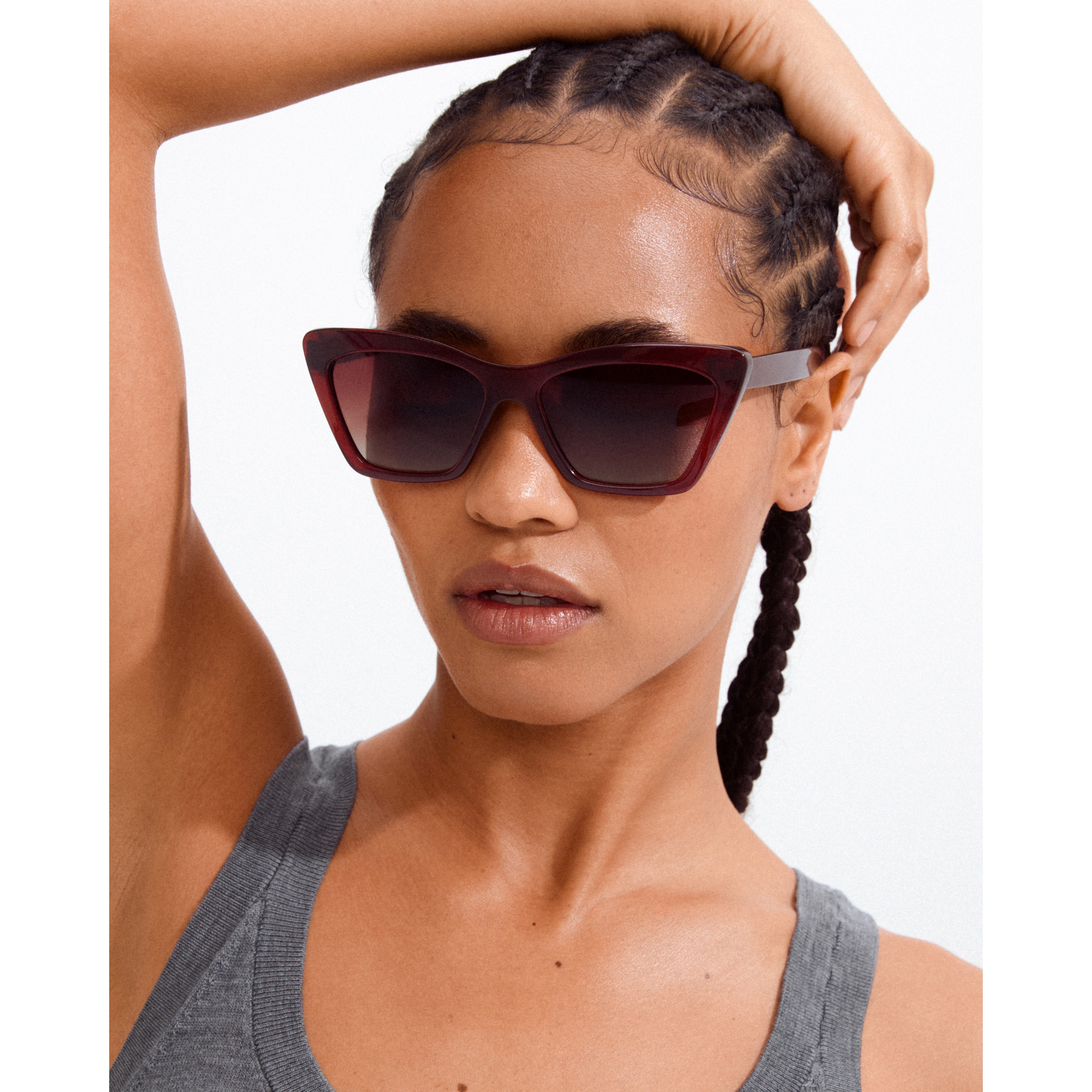 pilgrim-dakota-sonnenbrille-cat-eye-braun-eckig image 2