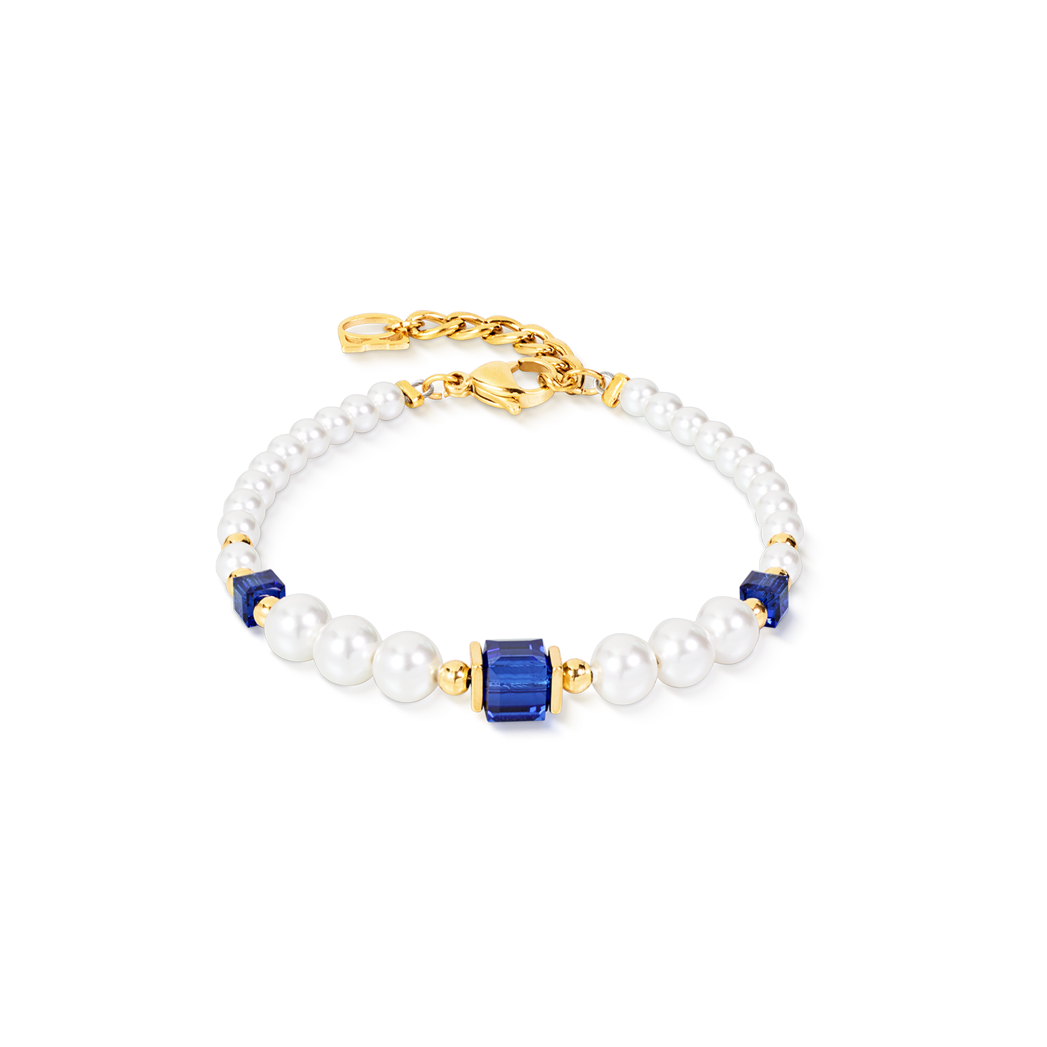 coeur-de-lion-cocktail-pearls-armband-sapphire-blau-17-5-cm image 1