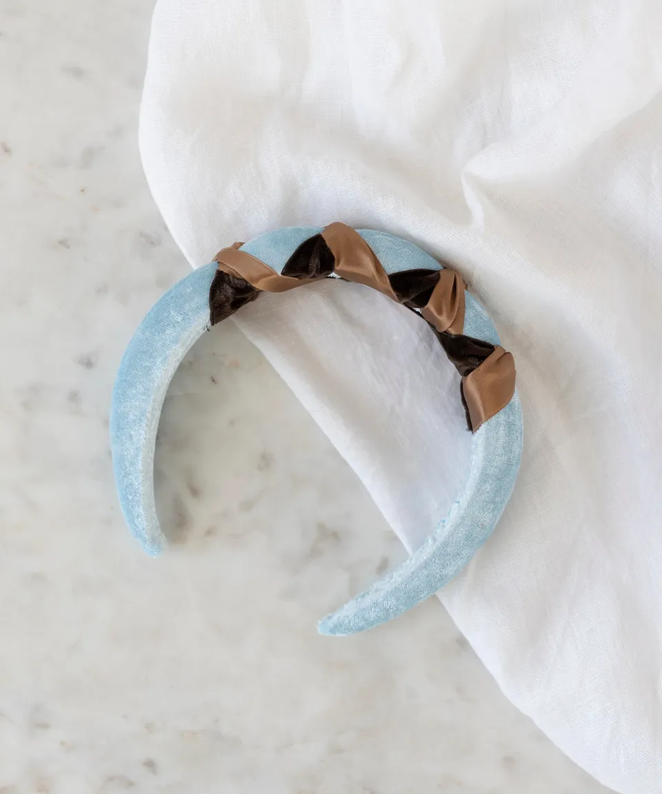 wald-berlin-headband-knot-haarband-light-blue-velvet-one-size image 1