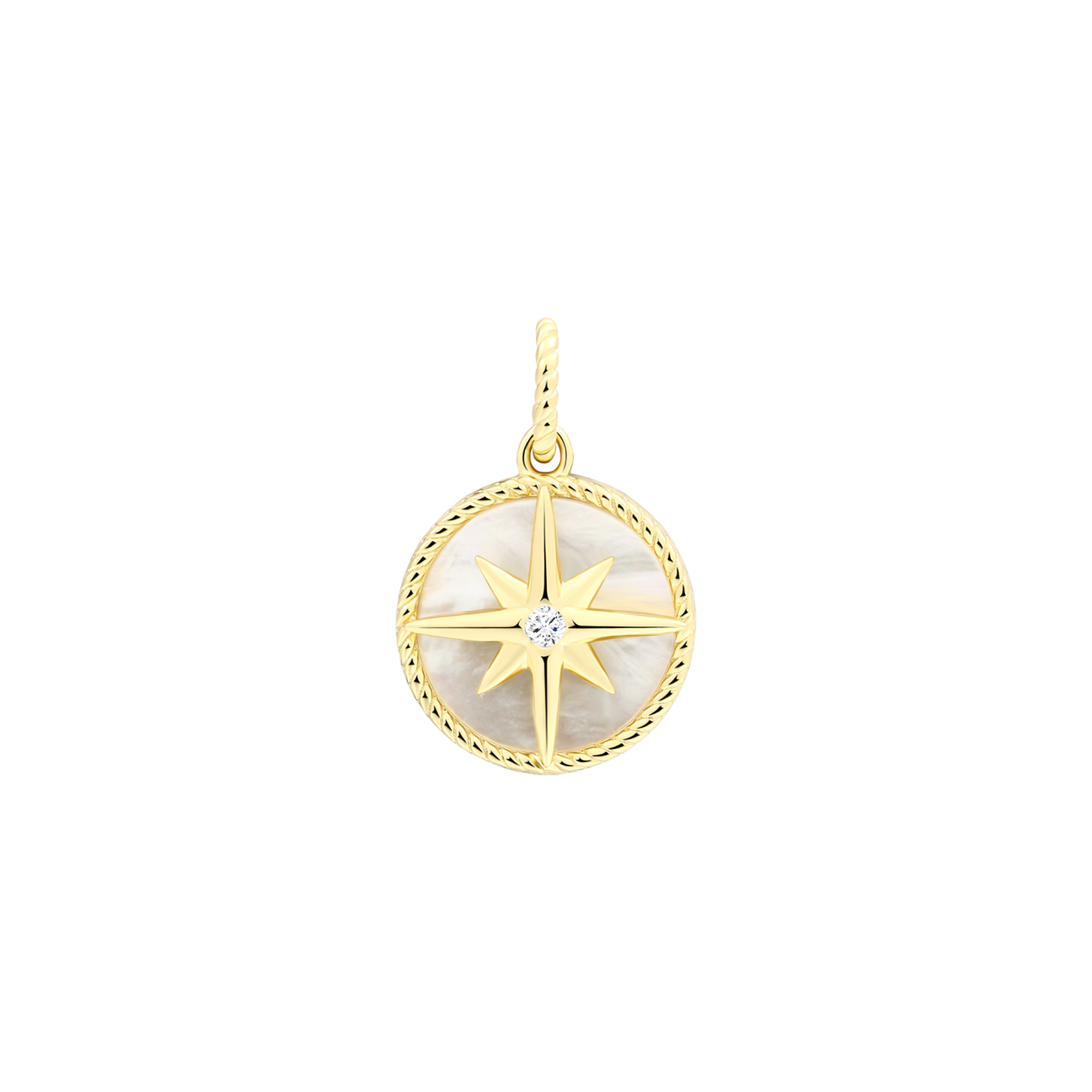 xenox-star-charm-925-sterlingsilber-rhodiniert-mit-perlmutt-und-zirkonia image 2