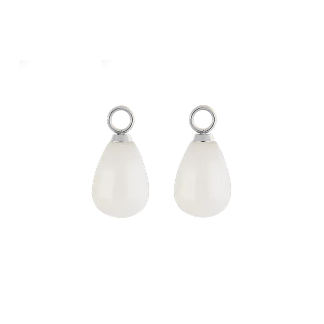 coeur-de-lion-ear-me-up-charm-tropfen-silber-wei-edelstahl-jade image 1