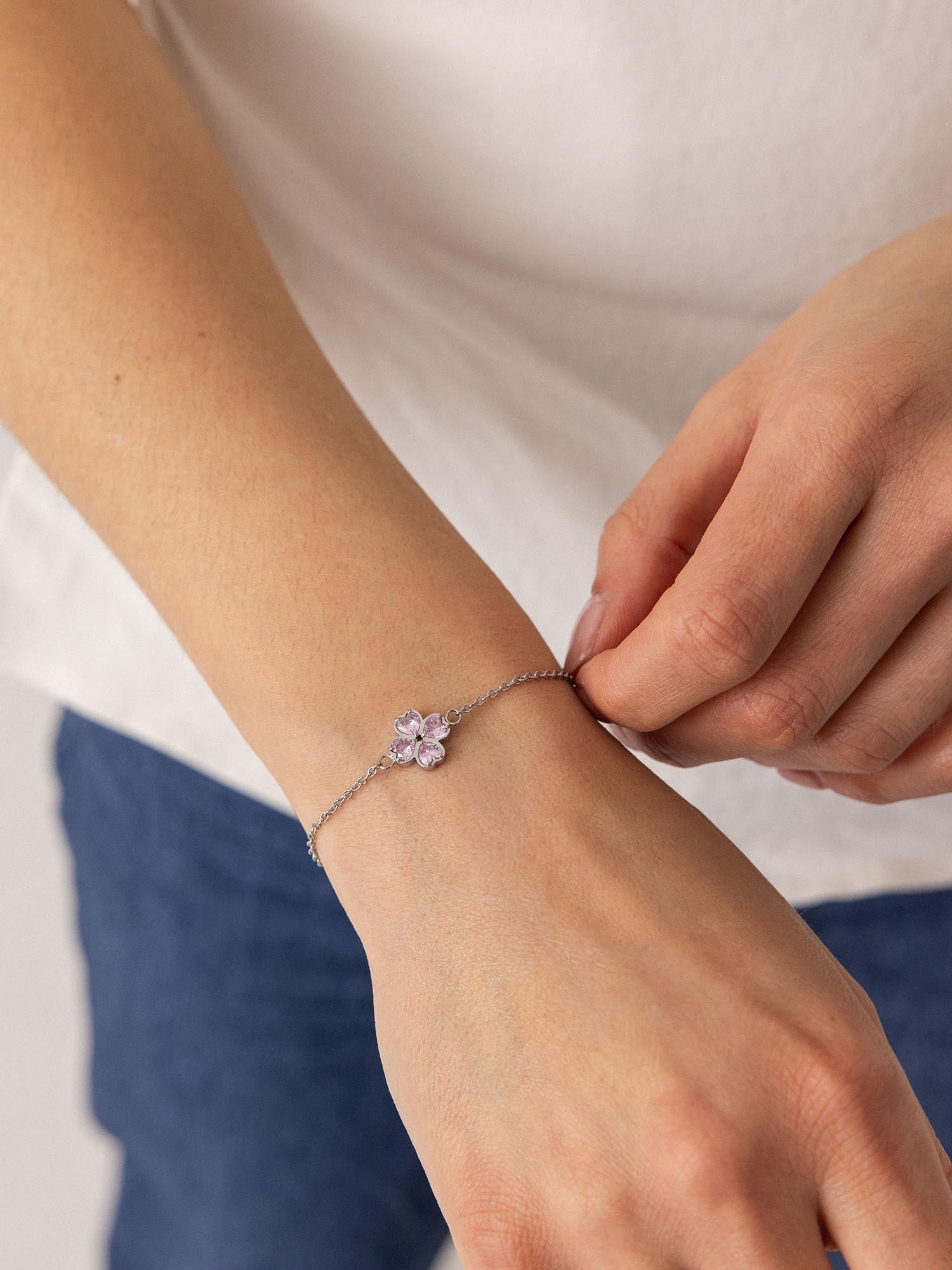 purelei-cuore-ros-armband-ankerkette-mit-herz-kleeblatt-anh-nger image 8