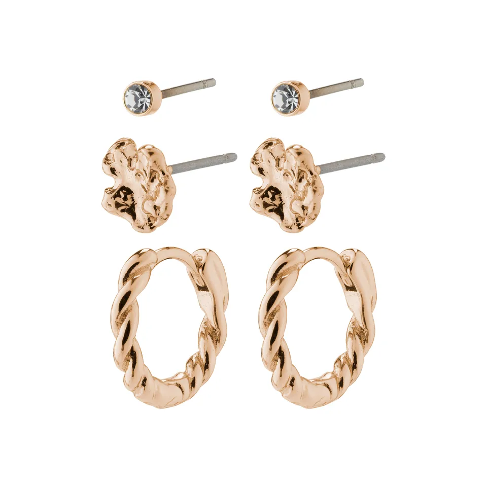pilgrim-emanuelle-ohrring-set-3-in-1-ros-goldplattiert image 1