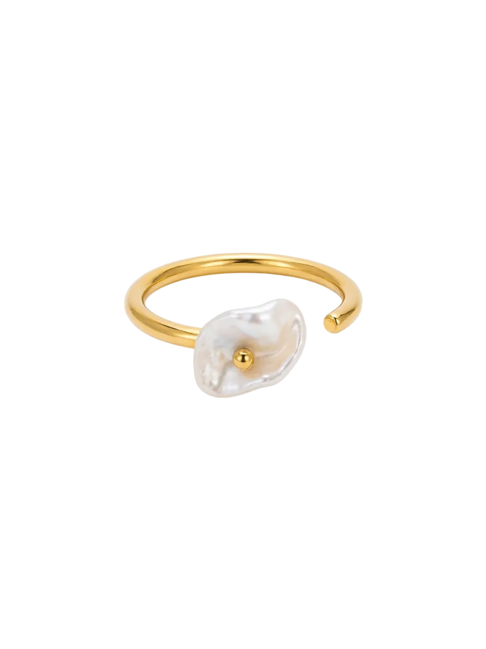 purelei-sparkle-pearl-ring-verstellbarer-s-wasserperlen-ring-cornflake-perle-ca- image 1