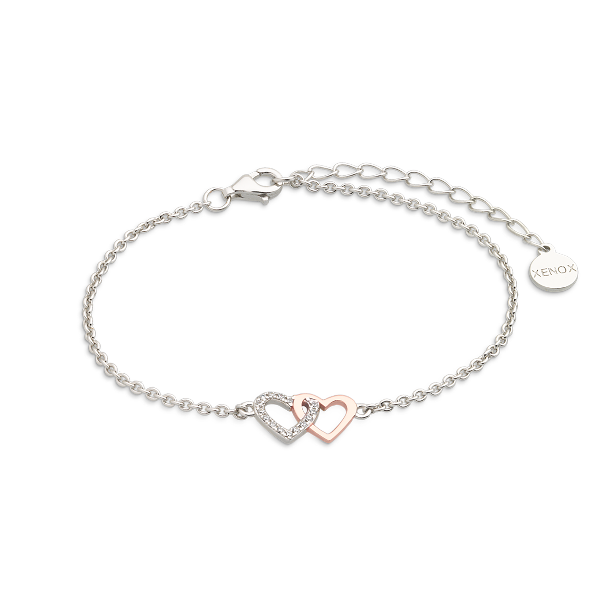 xenox-love-story-armband-xs2929r-925-sterlingsilber-ros-vergoldet-mit-herzen image 1