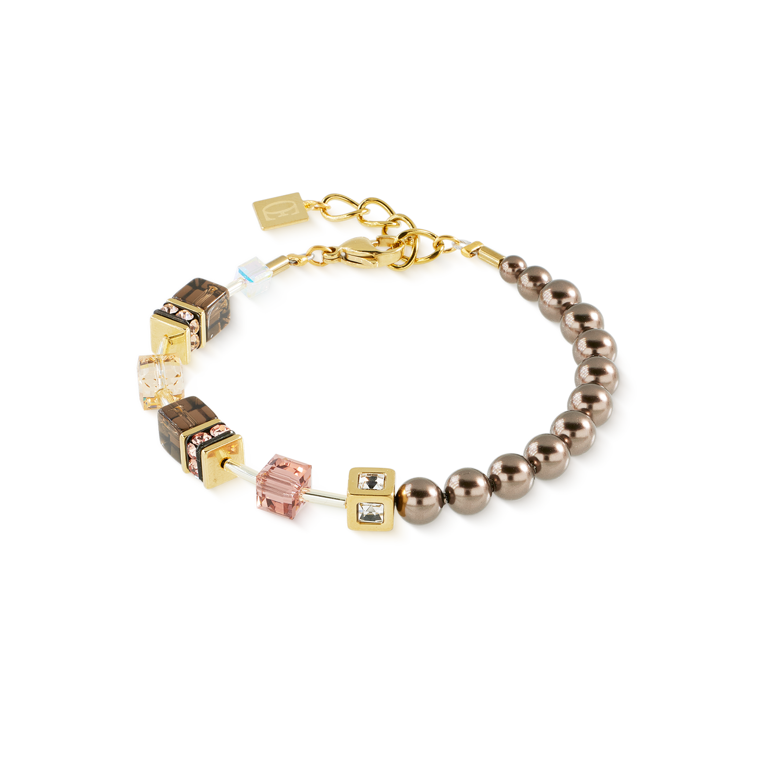 coeur-de-lion-geocube-precious-fusion-pearls-armband-mocha-mousse image 1