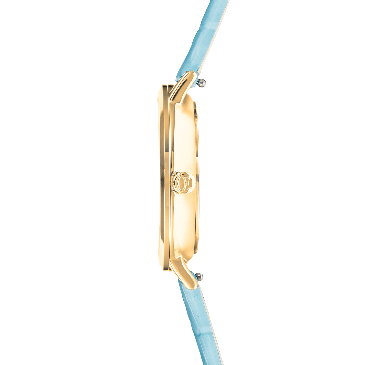 coeur-de-lion-sparkling-watch-uhr-rund-pastel-lovers-gold-mit-lederarmband-blau image 4