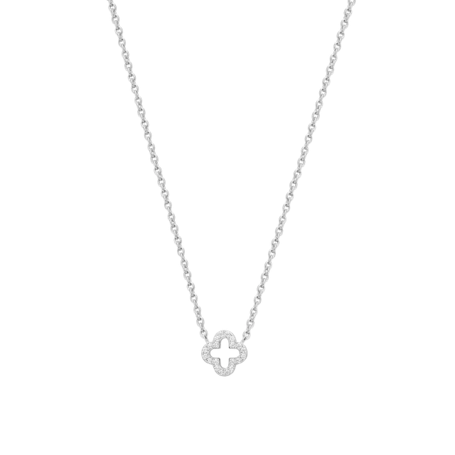 xenox-clover-xs10090-halskette-925-sterlingsilber-rhodiniert-mit-zirkonia image 1