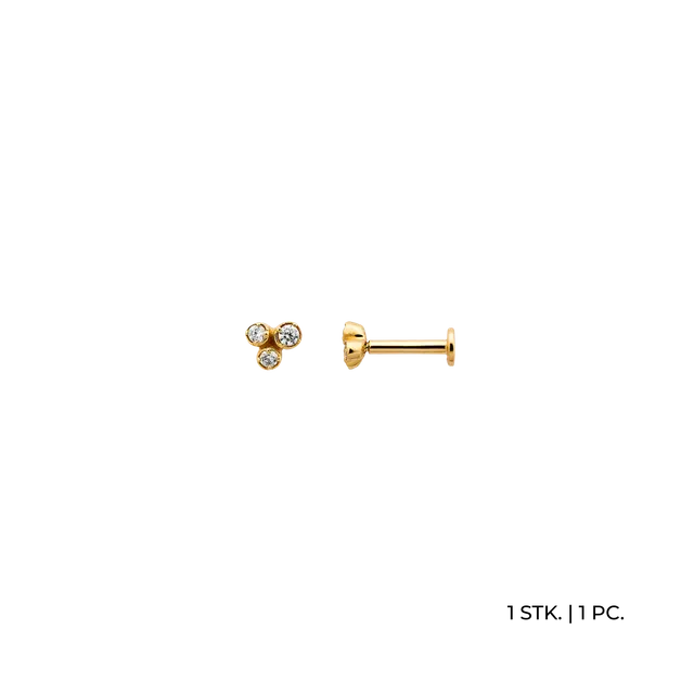 xenox-fine-tria-piercing-585-gelbgold-mit-3-zirkonia-xg14k8003g image 1