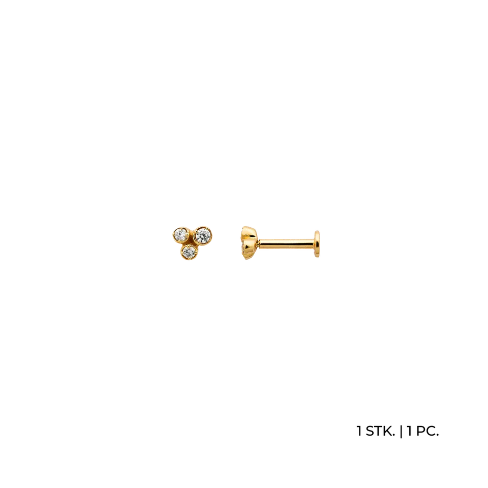 xenox-fine-tria-piercing-585-gelbgold-mit-3-zirkonia-xg14k8003g image 1