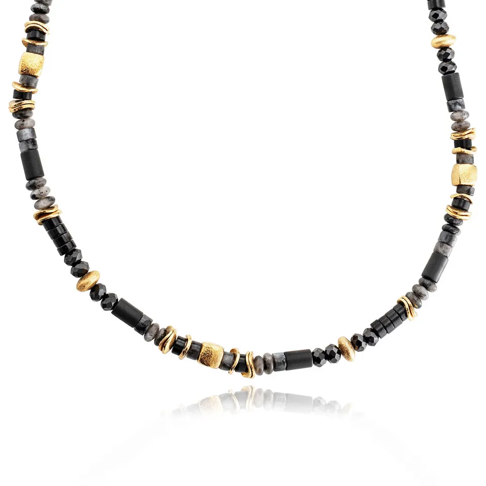 julie-julsen-loving-stones-kette-schwarz-achat-labradorit-spinell-45-5-cm image 1