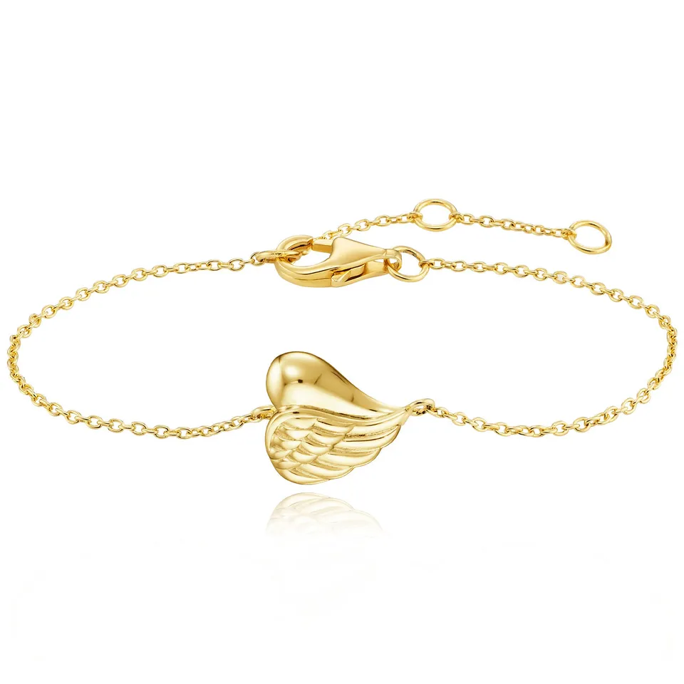 julie-julsen-kids-heartwing-armband-silber-vergoldet-mit-herz-und-engelsfl-gel image 1