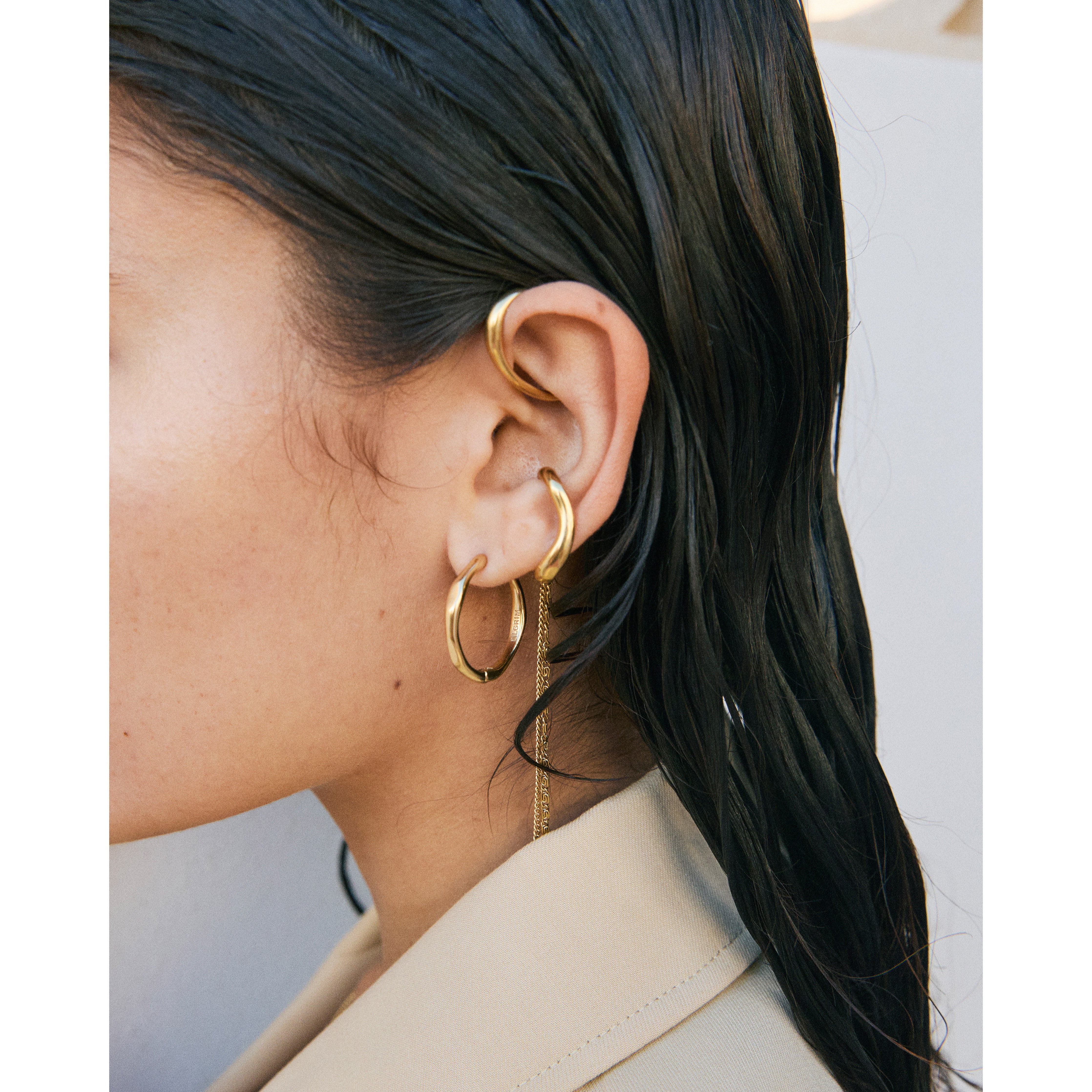 pilgrim-evon-ear-cuff-set-2-in-1-vergoldet-mit-kette image 4