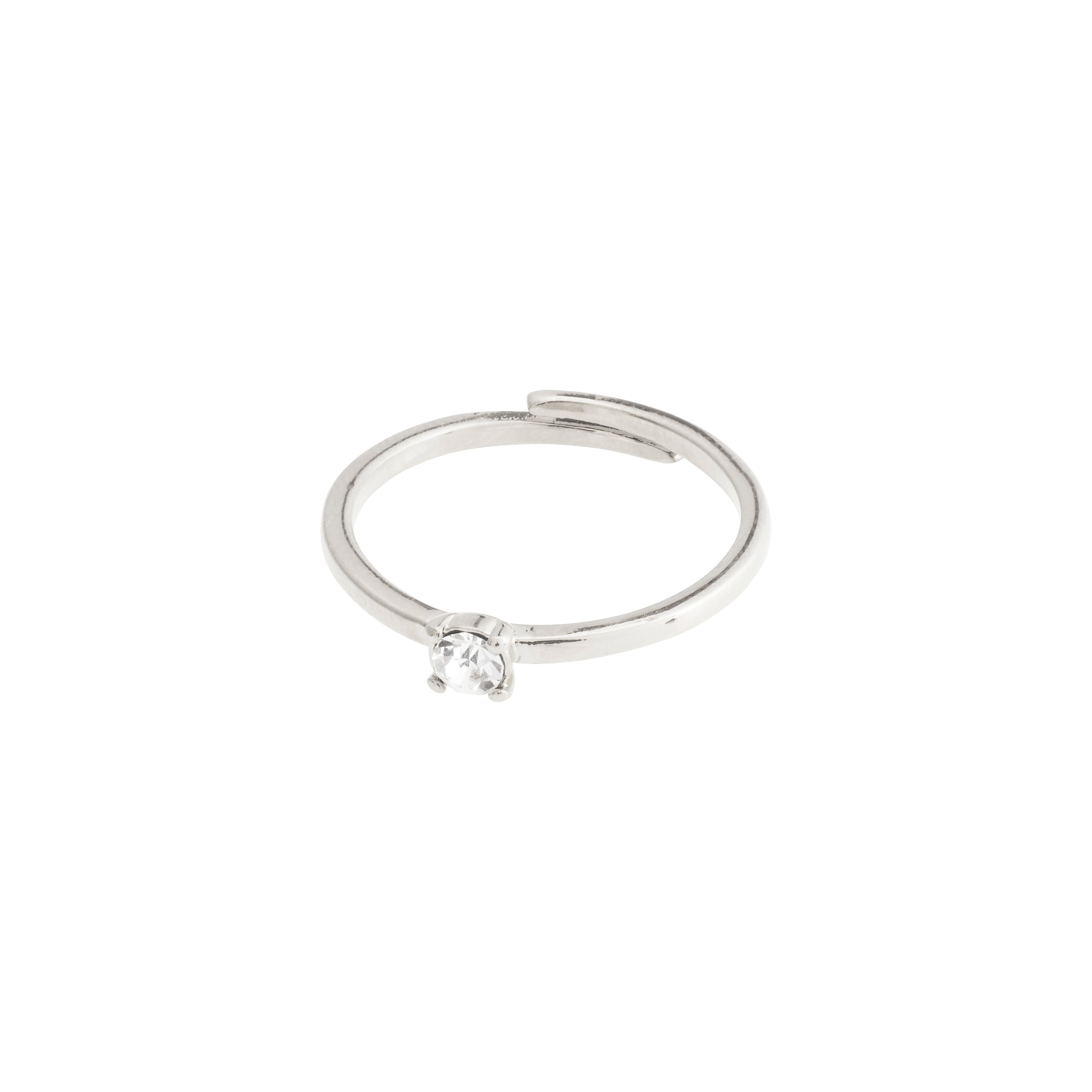pilgrim-lulu-kristall-stapelring-versilbert-mit-preciosa-stein image 1