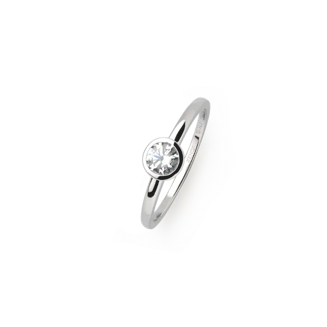 xenox-zarge-ring-925-sterlingsilber-rhodiniert-mit-zirkonia image 1