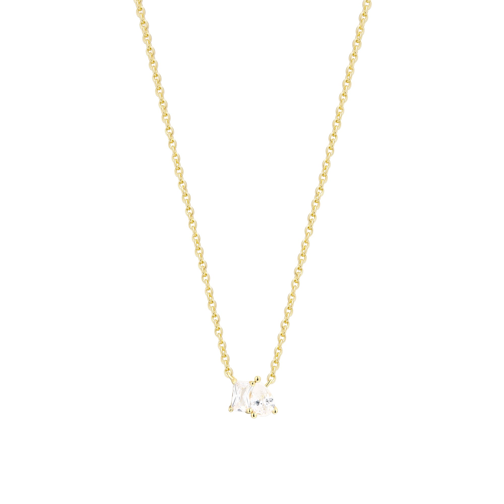 xenox-radiant-duo-halskette-925-sterlingsilber-rhodiniert-mit-zirkonia-xs92026 image 2