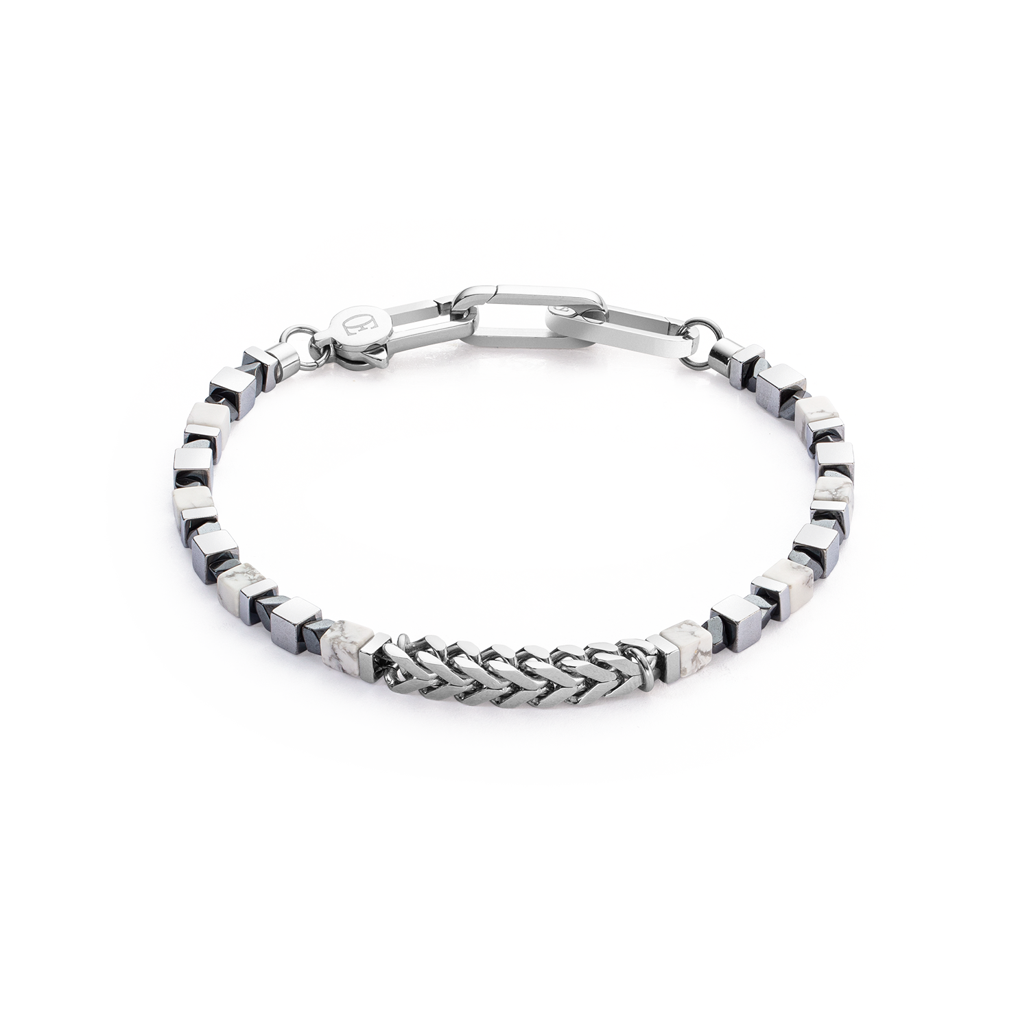 coeur-de-lion-armband-precious-cubes-chain-wei-silber image 1
