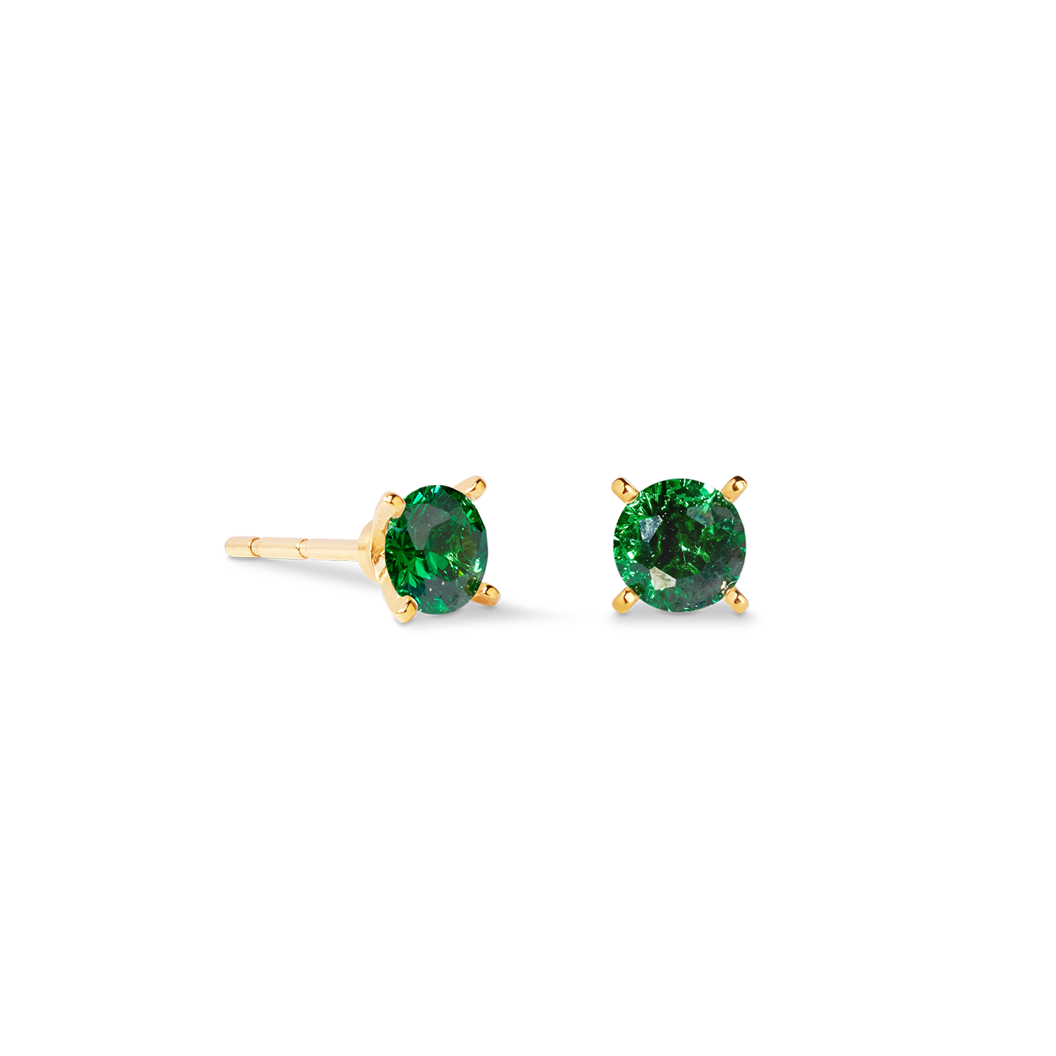 coeur-de-lion-ohrstecker-glam-dot-5-mm-gold-dunkelgr-n-zirkonia-edelstahl image 2