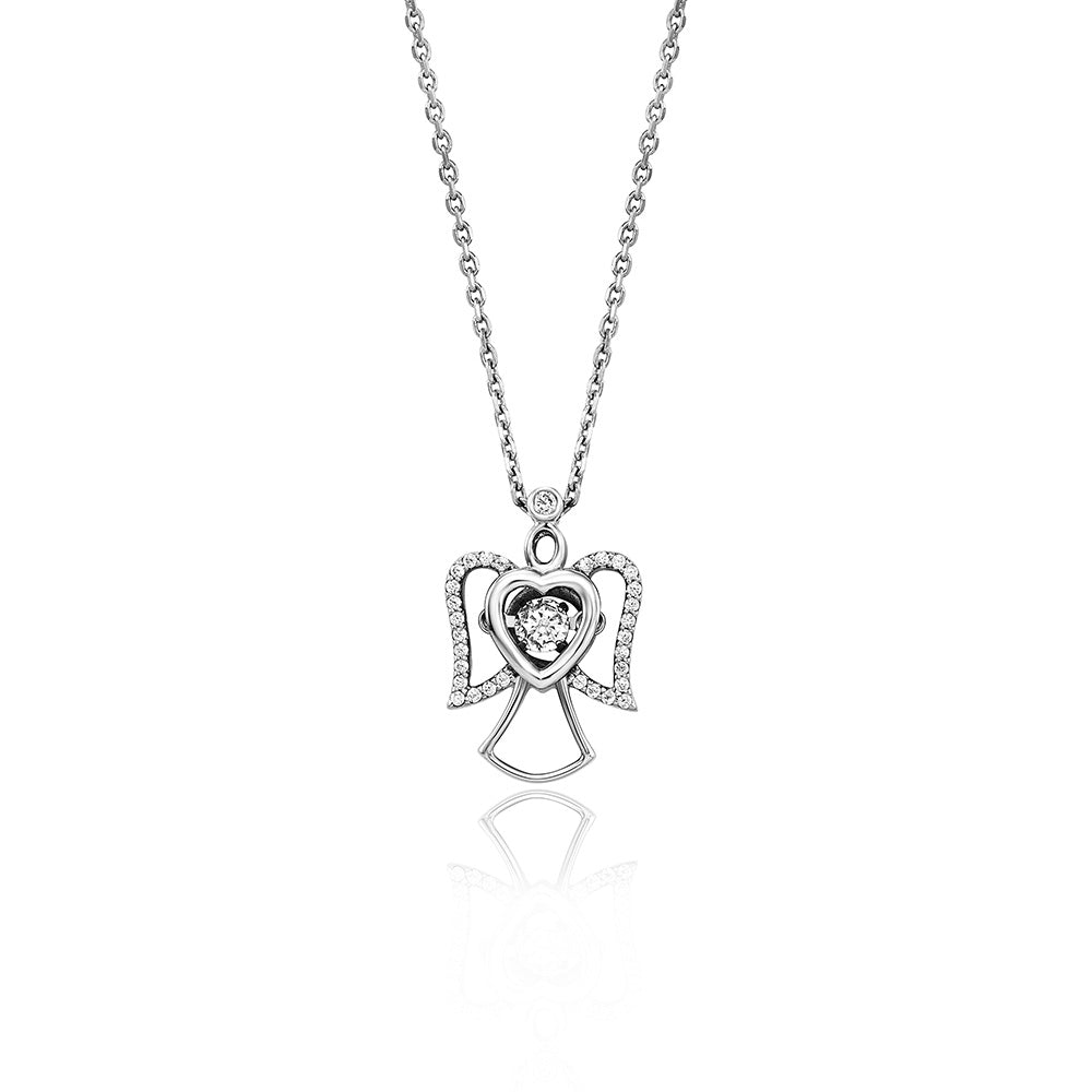 julie-julsen-dancing-stone-halskette-engel-32-zirkonia-sterling-silber-925 image 3