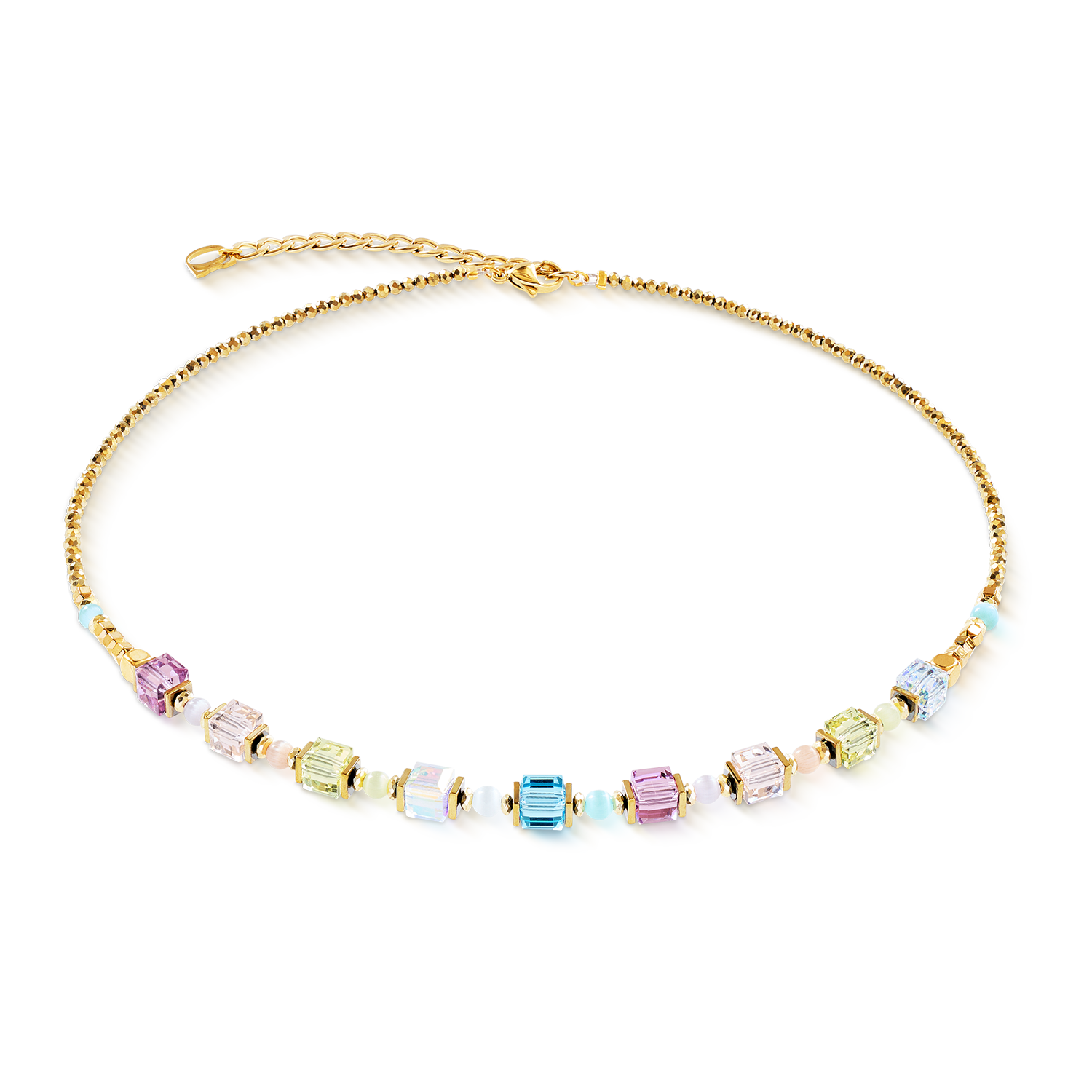 coeur-de-lion-geocube-halskette-cube-aura-pastell-gold image 1