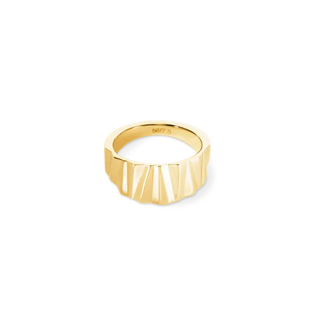 coeur-de-lion-ring-classic-wave-gold image 1