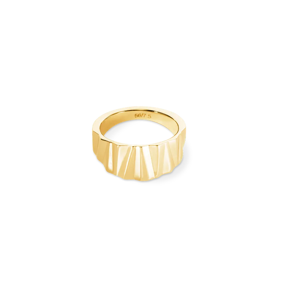 coeur-de-lion-ring-classic-wave-gold image 1
