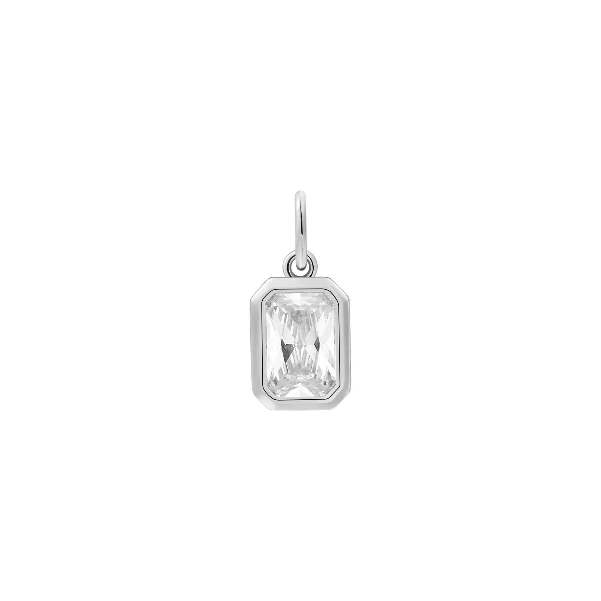 xenox-zarge-charm-925-sterlingsilber-rhodiniert-mit-zirkonia-smaragd-cut image 1
