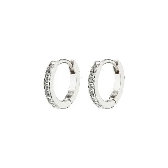 pilgrim-ebna-mini-crystal-huggie-hoops-versilbert image 1