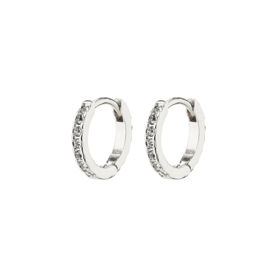 pilgrim-ebna-mini-crystal-huggie-hoops-versilbert image 1